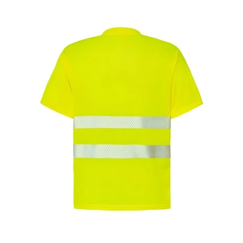 camiseta tecnica con cuello canale de poliester y reflectante 140gms jhk ref hv01u00