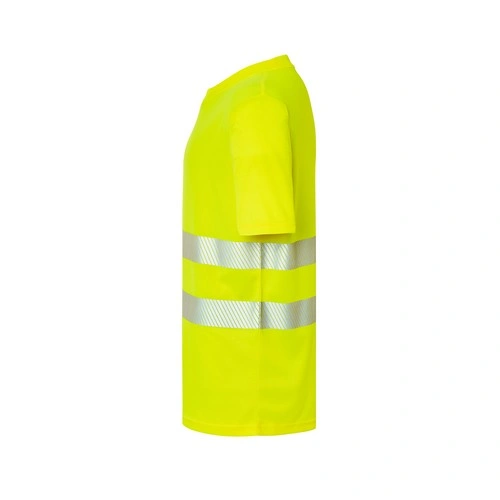 camiseta tecnica con cuello canale de poliester y reflectante 140gms jhk ref hv01u00