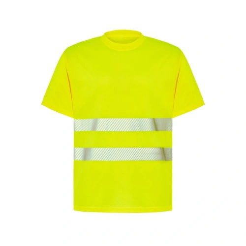 camiseta tecnica con cuello canale de poliester y reflectante 140gms jhk ref hv01u00