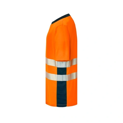 camiseta tecnica con cuello canale de poliester y reflectante 140gms jhk ref hv01u00