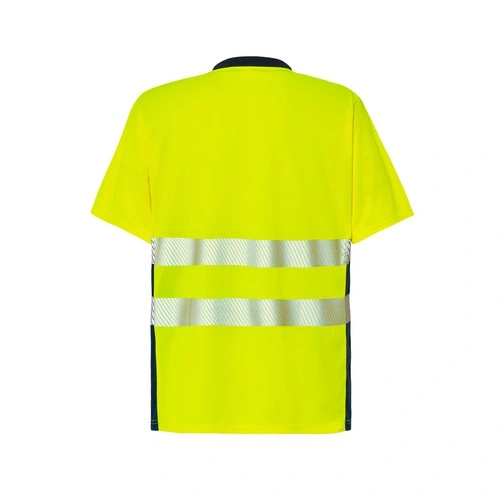 camiseta tecnica con cuello canale de poliester y reflectante 140gms jhk ref hv01u00