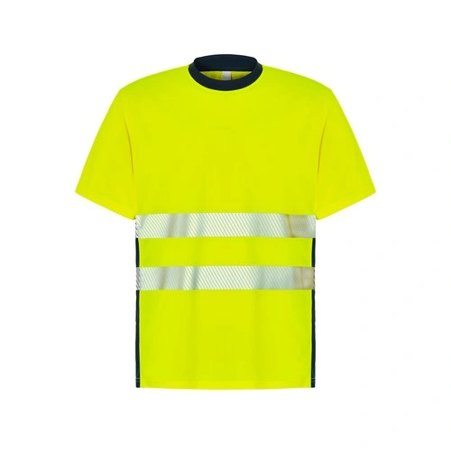 camiseta tecnica con cuello canale de poliester y reflectante 140gms jhk ref hv01u00