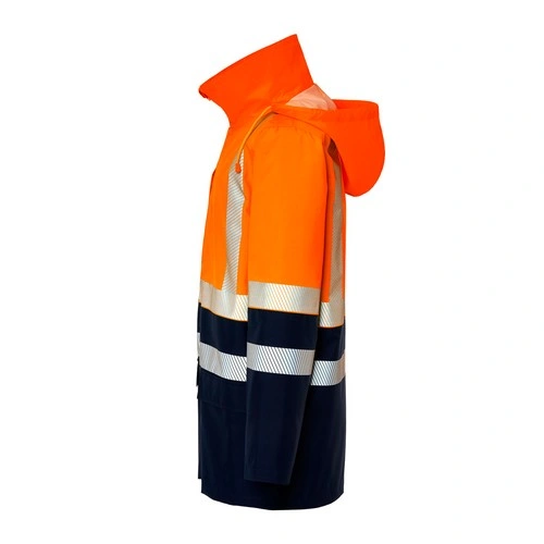 parka de poliester con capucha oculta y cintas reflectantes 180gsm jhk ref hv10u00