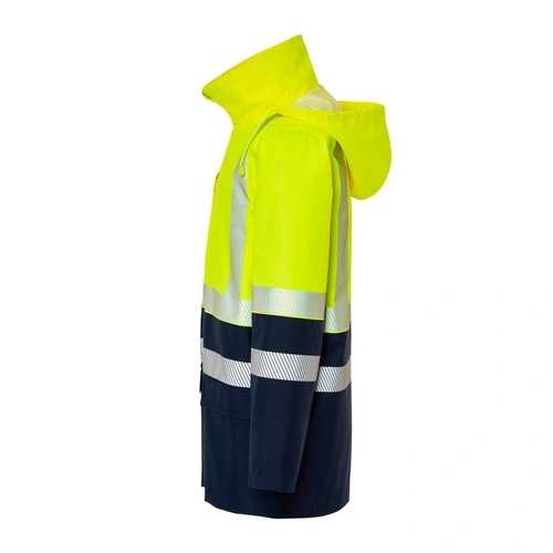 parka de poliester con capucha oculta y cintas reflectantes 180gsm jhk ref hv10u00