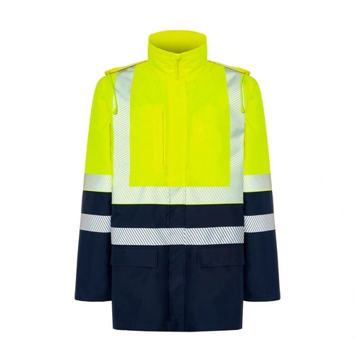 parka de poliester con capucha oculta y cintas reflectantes 180gsm jhk ref hv10u00