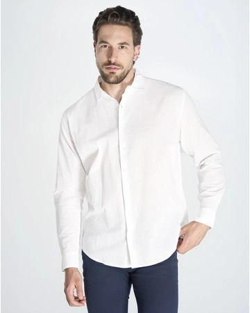 Camisa en manga larga con boton